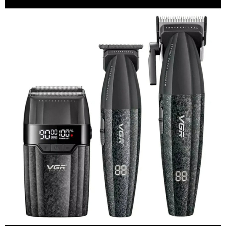 ست ماشین اصلاح حرفه ای 3 تکه حجم زن ، خط زن و شیور وی جی آر مدل VGR V-640 S3